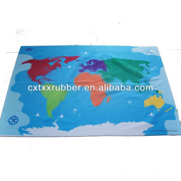 printed world map door mats, printed map floor mats